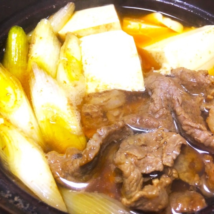 具材は3つ☆めんつゆで簡単すき焼き
